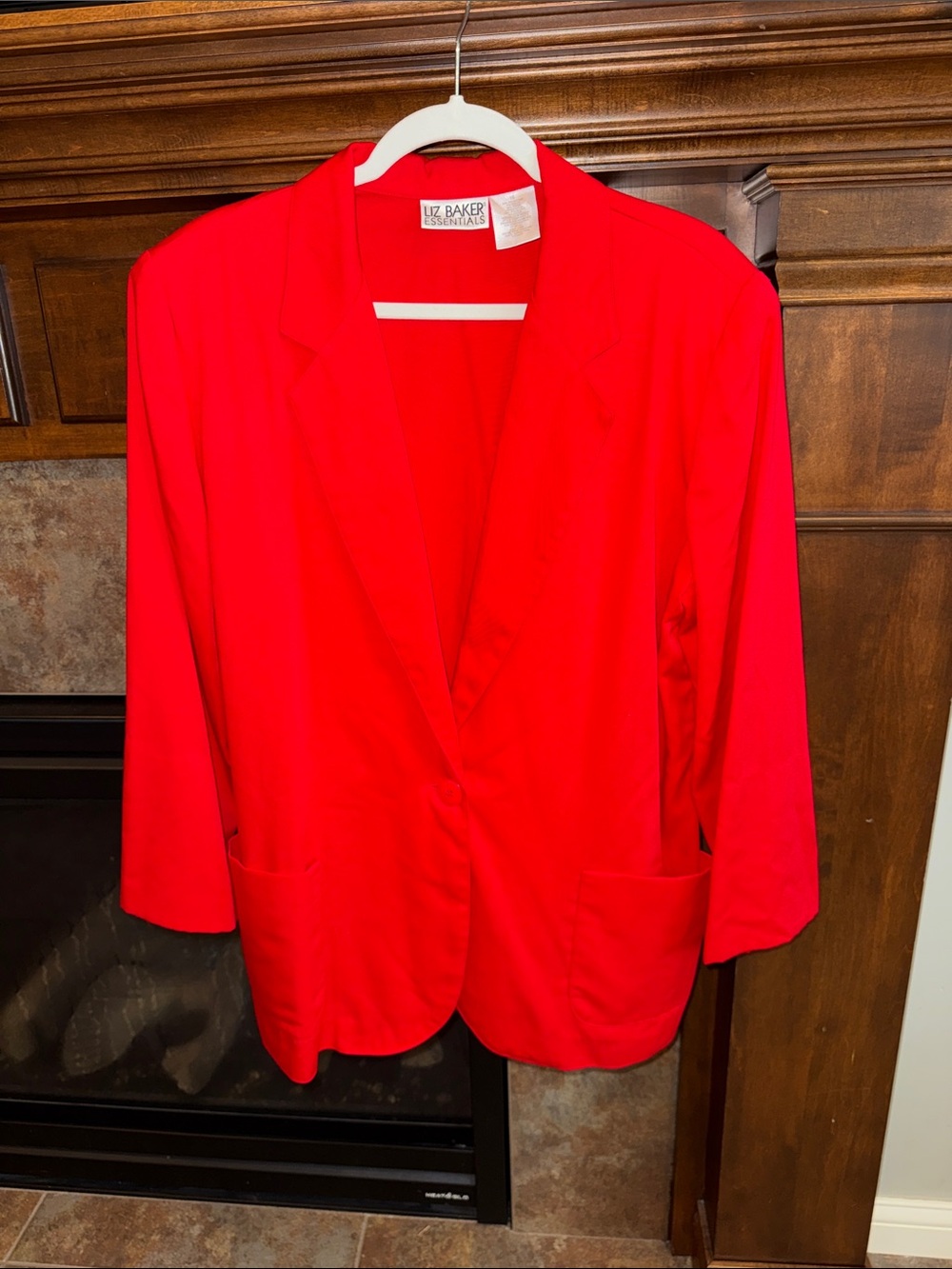 Tomato red vintage oversized blazer size 16 Statement bold maximalist